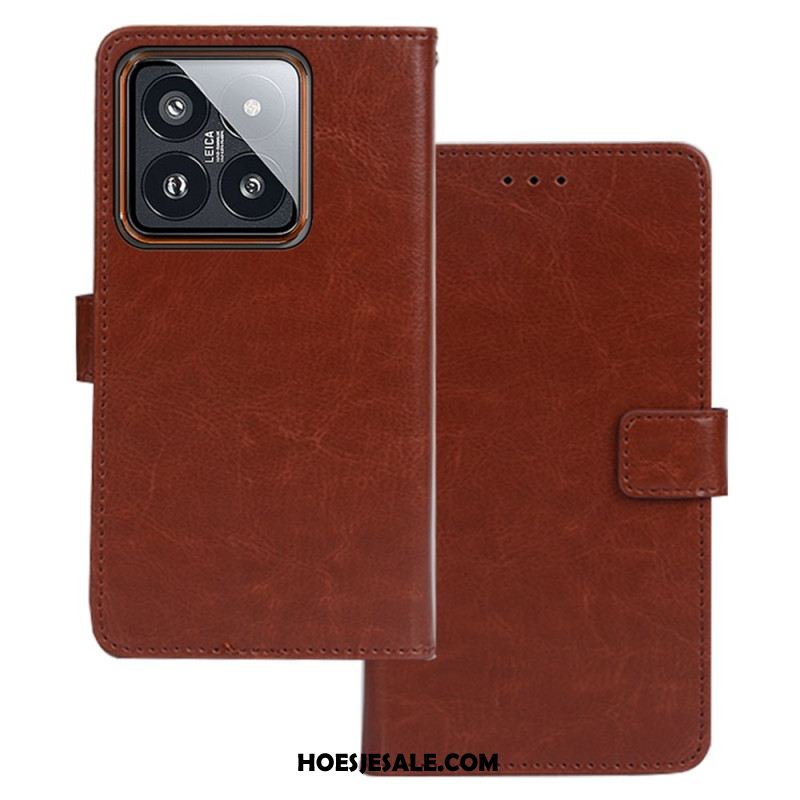 Leren Hoesje Voor Xiaomi 14 Pro Idewei Ledereffect