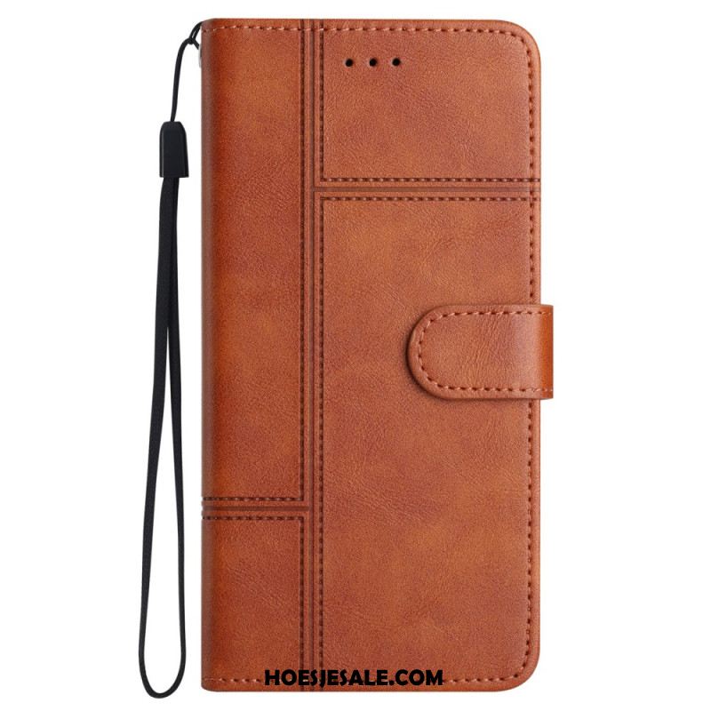 Leren Hoesje Voor Xiaomi 14t Lijnen