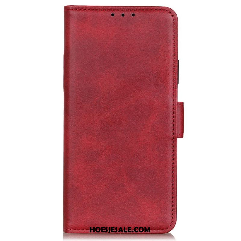 Leren Hoesje Voor Xiaomi Redmi Note 13 4g Dubbele Sluiting