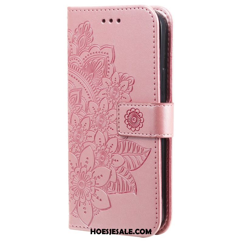 Leren Hoesje Voor Xiaomi Redmi Note 13 4g Stijl Met Bloemenbandjes