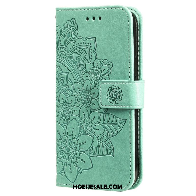 Leren Hoesje Voor Xiaomi Redmi Note 13 4g Stijl Met Bloemenbandjes