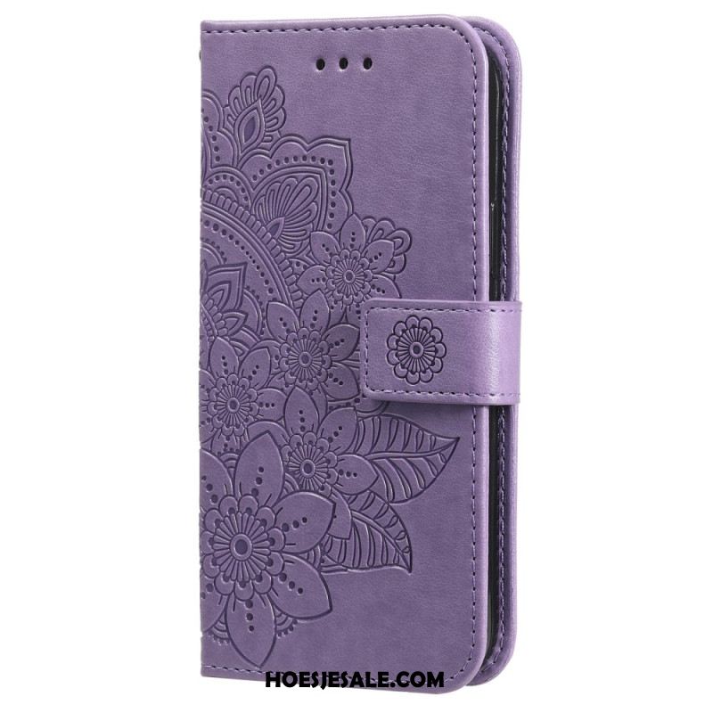 Leren Hoesje Voor Xiaomi Redmi Note 13 4g Stijl Met Bloemenbandjes