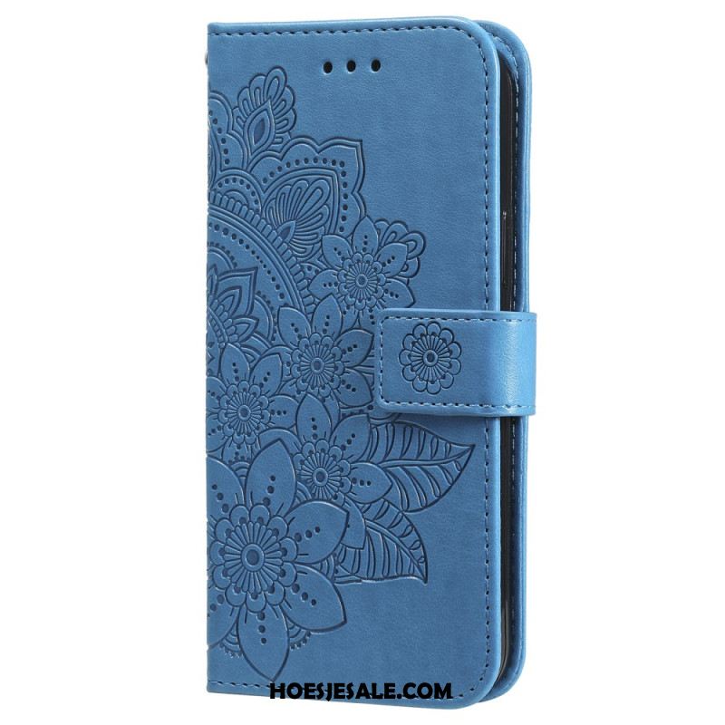 Leren Hoesje Voor Xiaomi Redmi Note 13 4g Stijl Met Bloemenbandjes