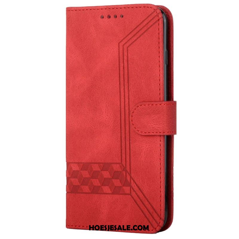 Leren Hoesje Voor Xiaomi Redmi Note 13 5g Bandpatroon