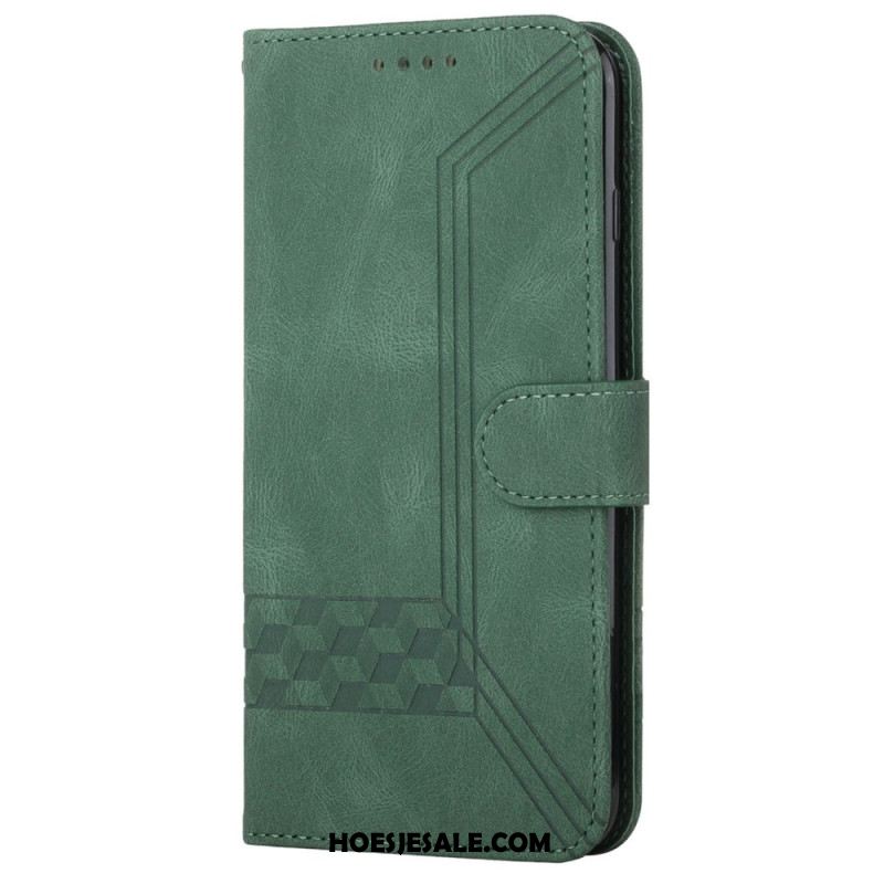 Leren Hoesje Voor Xiaomi Redmi Note 13 5g Bandpatroon