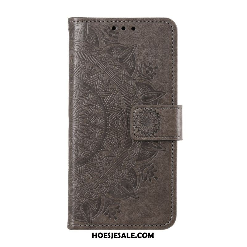 Leren Hoesje Voor Xiaomi Redmi Note 13 5g Mandala Zon