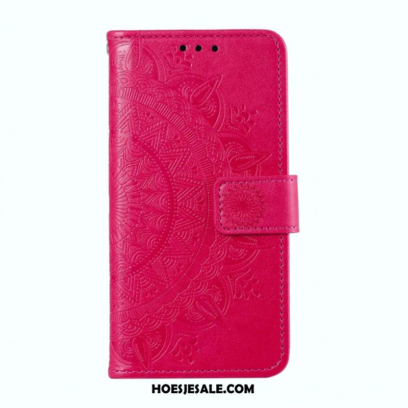 Leren Hoesje Voor Xiaomi Redmi Note 13 5g Mandala Zon