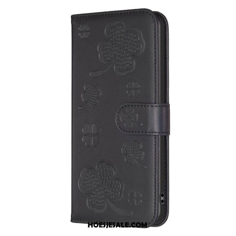 Leren Hoesje Voor Xiaomi Redmi Note 13 Pro 4g Klaverspatroon