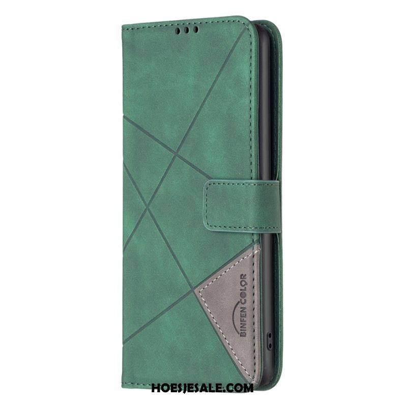 Leren Hoesje Voor iPhone 16 Geometrie Binfen Kleur