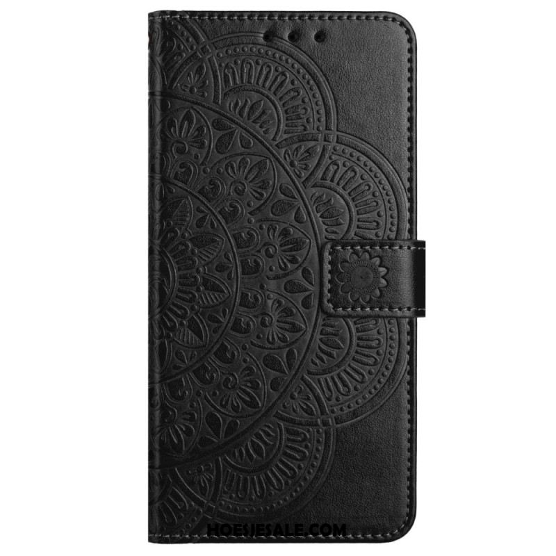 Leren Hoesje Voor iPhone 16 Mandala-riempatroon