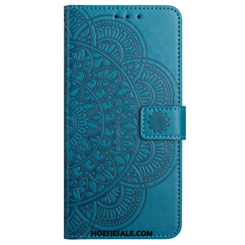 Leren Hoesje Voor iPhone 16 Mandala-riempatroon