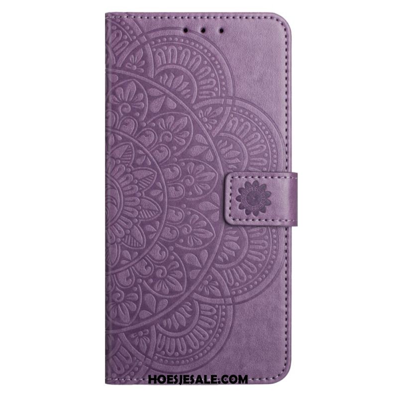 Leren Hoesje Voor iPhone 16 Mandala-riempatroon