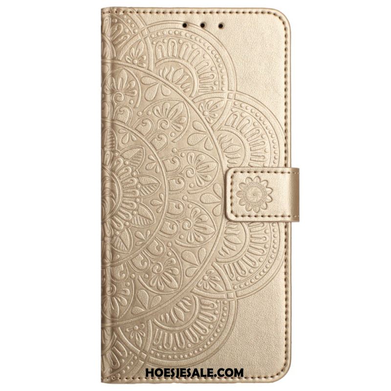 Leren Hoesje Voor iPhone 16 Mandala-riempatroon