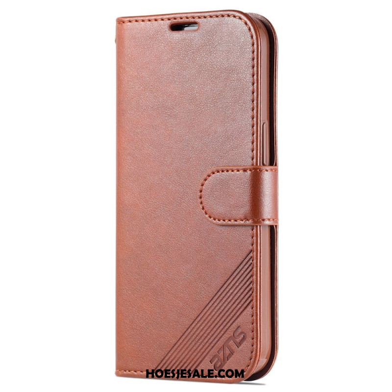 Leren Hoesje Voor iPhone 16 Pro Azns