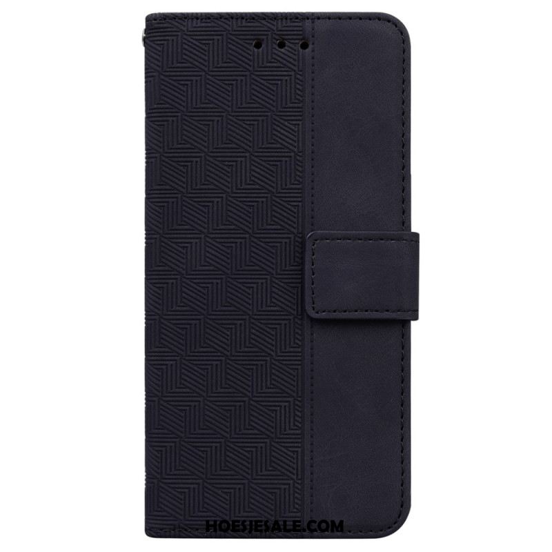 Leren Hoesje Xiaomi 14t Geweven Patroon Bescherming Hoesje