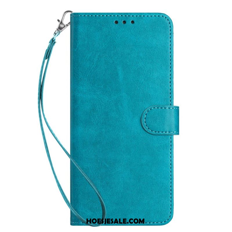 Leren Hoesje Xiaomi 14t Ledereffect Met Riem Bescherming Hoesje