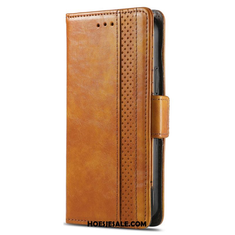 Leren Hoesje Xiaomi 14t Pro Tweekleurige Caseneo Bescherming Hoesje