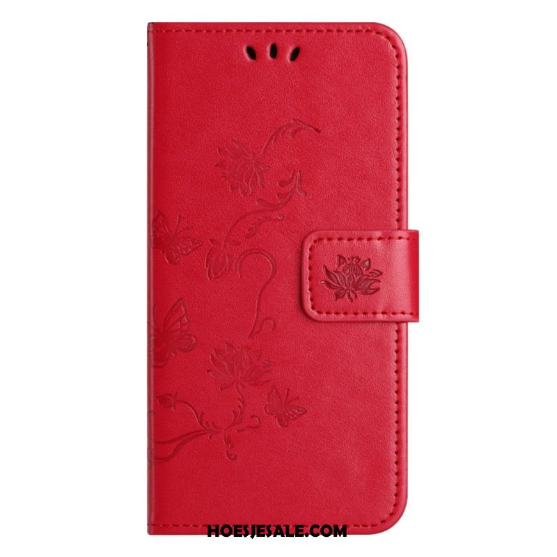 Leren Hoesje Xiaomi Redmi Note 13 4g Bloemenband