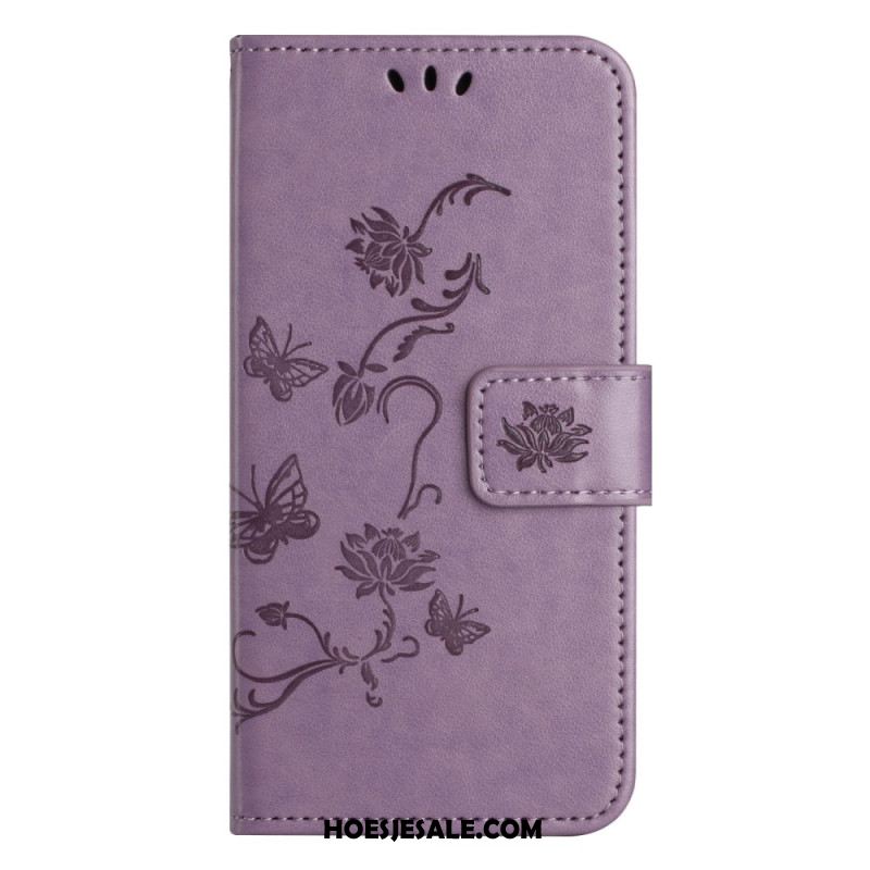 Leren Hoesje Xiaomi Redmi Note 13 4g Bloemenband