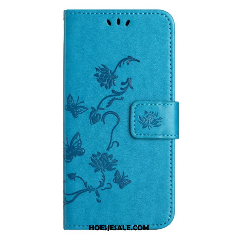 Leren Hoesje Xiaomi Redmi Note 13 4g Bloemenband