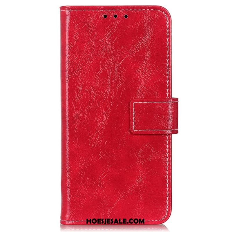 Leren Hoesje Xiaomi Redmi Note 13 4g Glanzend Kunstleer Bescherming Hoesje