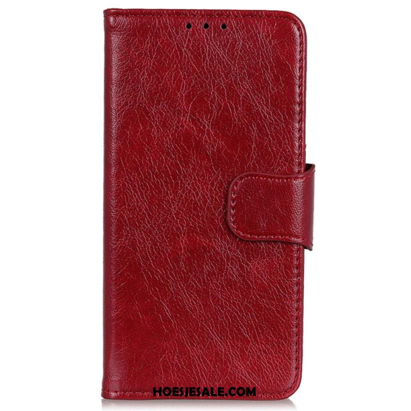 Leren Hoesje Xiaomi Redmi Note 13 4g Nappatextuur Bescherming Hoesje