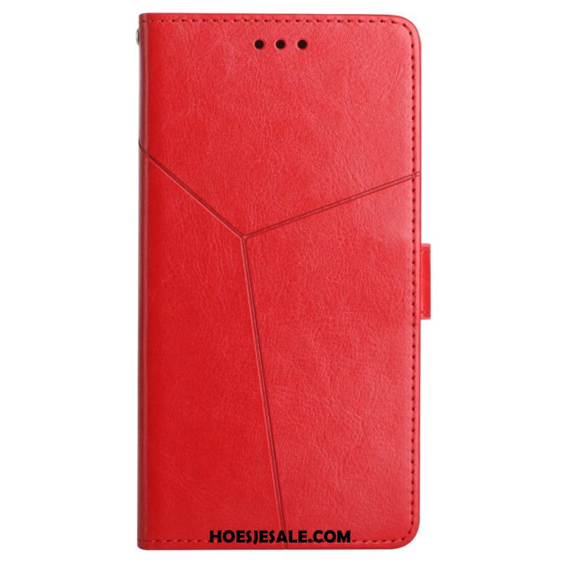 Leren Hoesje Xiaomi Redmi Note 13 4g Y-bandontwerp Bescherming Hoesje