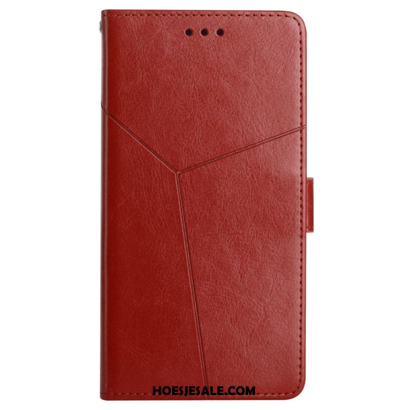 Leren Hoesje Xiaomi Redmi Note 13 4g Y-bandontwerp Bescherming Hoesje