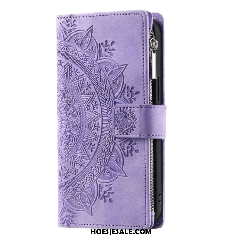 Leren Hoesje Xiaomi Redmi Note 13 Pro 4g Mandala-leereffect Bescherming Hoesje