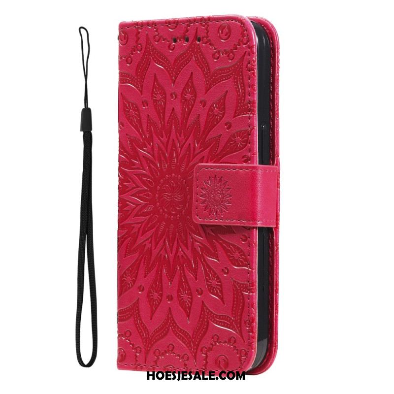 Leren Hoesje Xiaomi Redmi Note 13 Pro 4g Schitterende Mandala Bescherming Hoesje