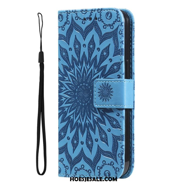 Leren Hoesje Xiaomi Redmi Note 13 Pro 4g Schitterende Mandala Bescherming Hoesje