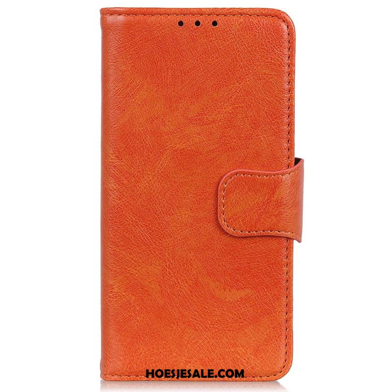 Leren Hoesje Xiaomi Redmi Note 13 Pro Plus 5g Splitnappaleer Bescherming Hoesje