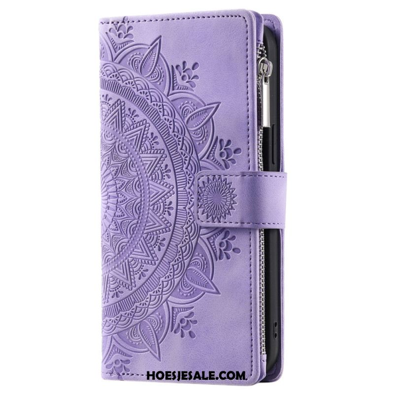 Leren Hoesje iPhone 16 Plus Mandala-portemonnee