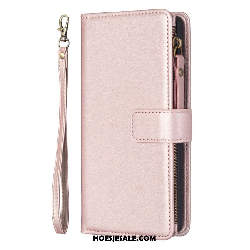 Leren Hoesje iPhone 16 Plus Portemonnee Bescherming Hoesje