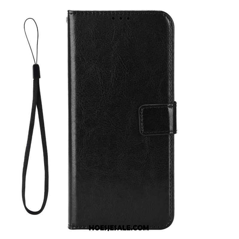 Leren Hoesje voor OnePlus 10T 5G Met Ketting Faux Leather Flashy Met Riem