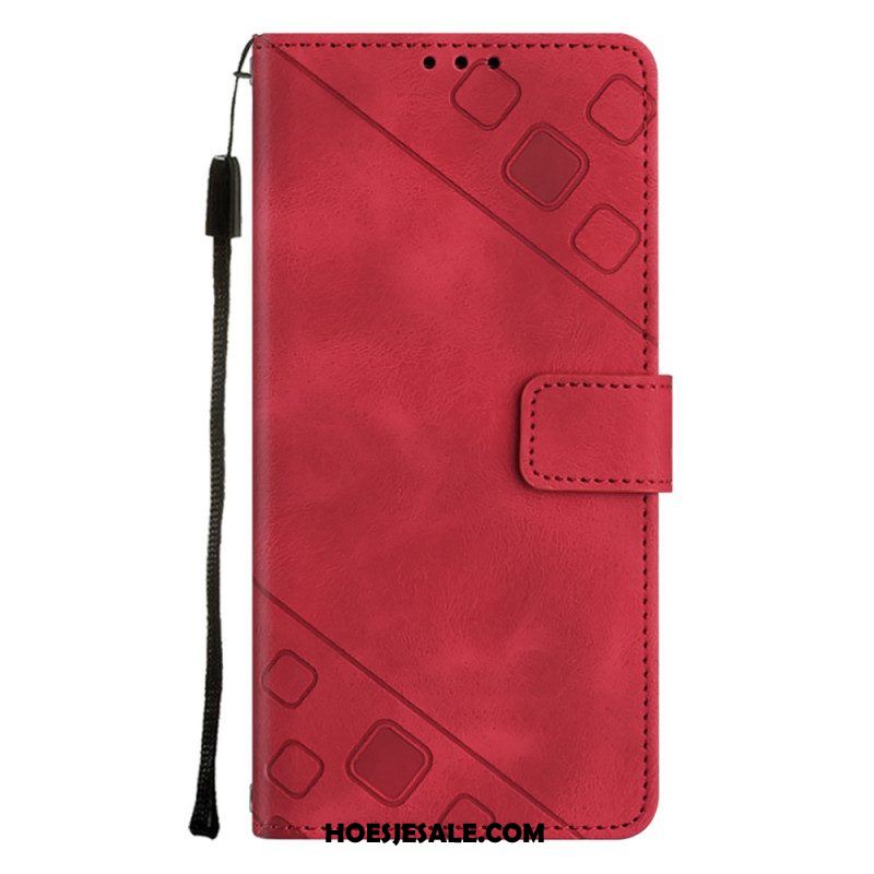 Leren Hoesje voor OnePlus Nord CE 3 Lite 5G Met Ketting Jaren 70-stijl Met Bandjes