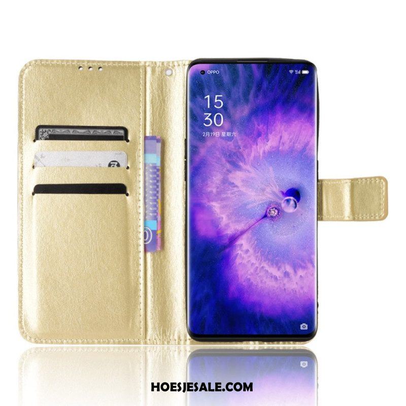 Leren Hoesje voor Oppo Find X5 Flitsend Kunstleer