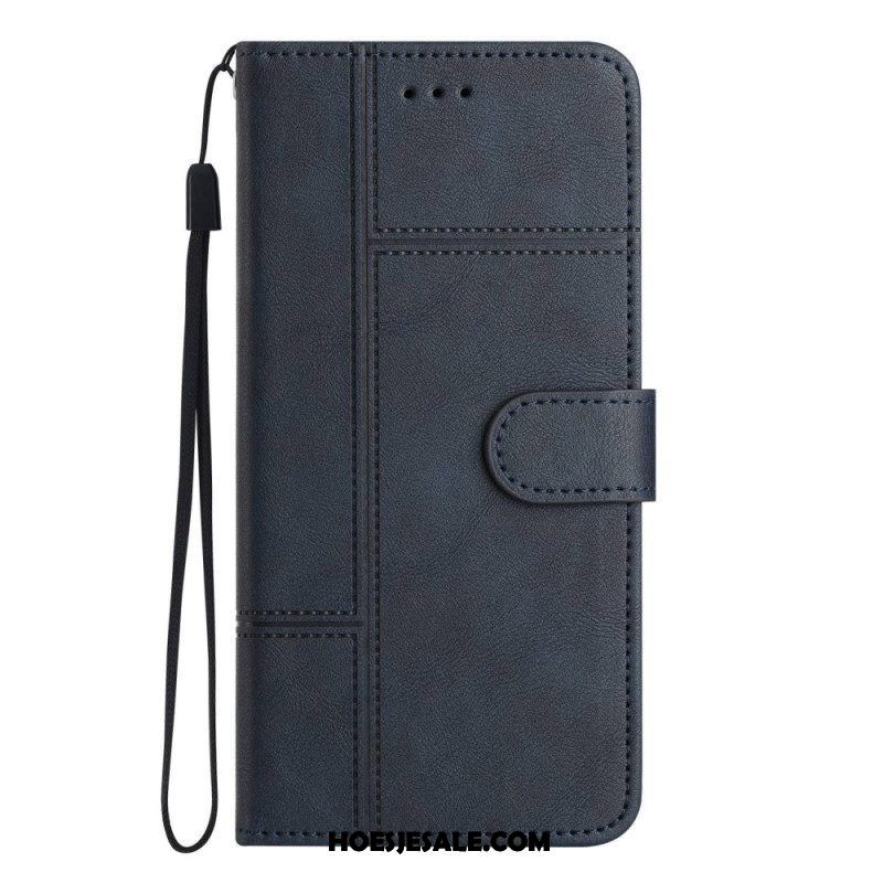 Leren Hoesje voor Samsung Galaxy A53 5G Met Ketting Zaken In Lanyard