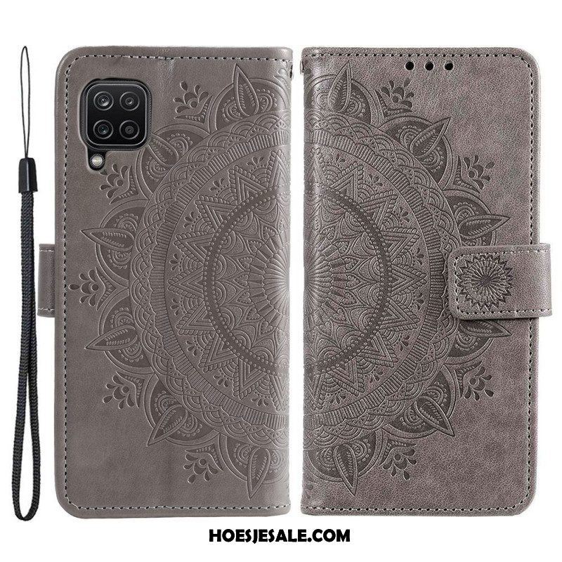 Leren Hoesje voor Samsung Galaxy M53 5G Zon Mandala