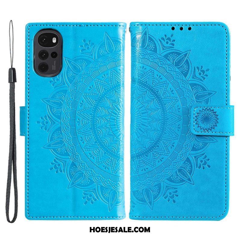 Leren Hoesje voor Samsung Galaxy M53 5G Zon Mandala