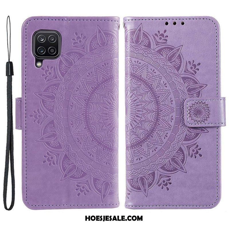 Leren Hoesje voor Samsung Galaxy M53 5G Zon Mandala