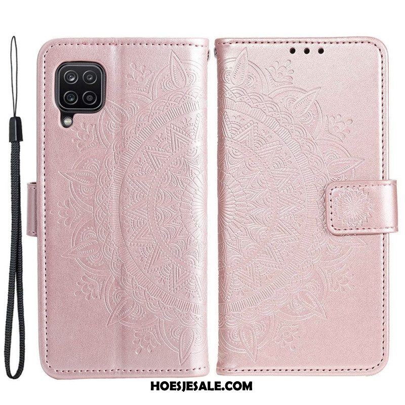 Leren Hoesje voor Samsung Galaxy M53 5G Zon Mandala