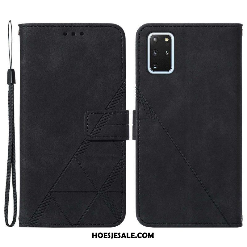 Leren Hoesje voor Samsung Galaxy S20 Plus / S20 Plus 5G Piramide Leereffect