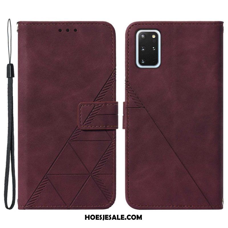 Leren Hoesje voor Samsung Galaxy S20 Plus / S20 Plus 5G Piramide Leereffect