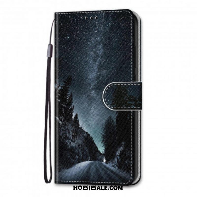 Leren Hoesje voor Samsung Galaxy S21 Ultra 5G Mysterieuze Natuur