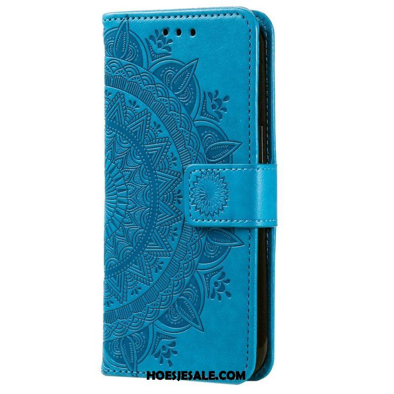 Leren Hoesje voor Samsung Galaxy S23 Plus 5G Zon Mandala