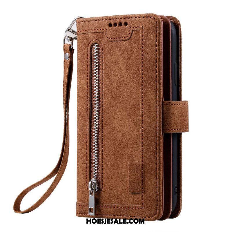 Leren Hoesje voor Samsung Galaxy S23 Ultra 5G Portemonnee Leren Portemonnee & Lanyard