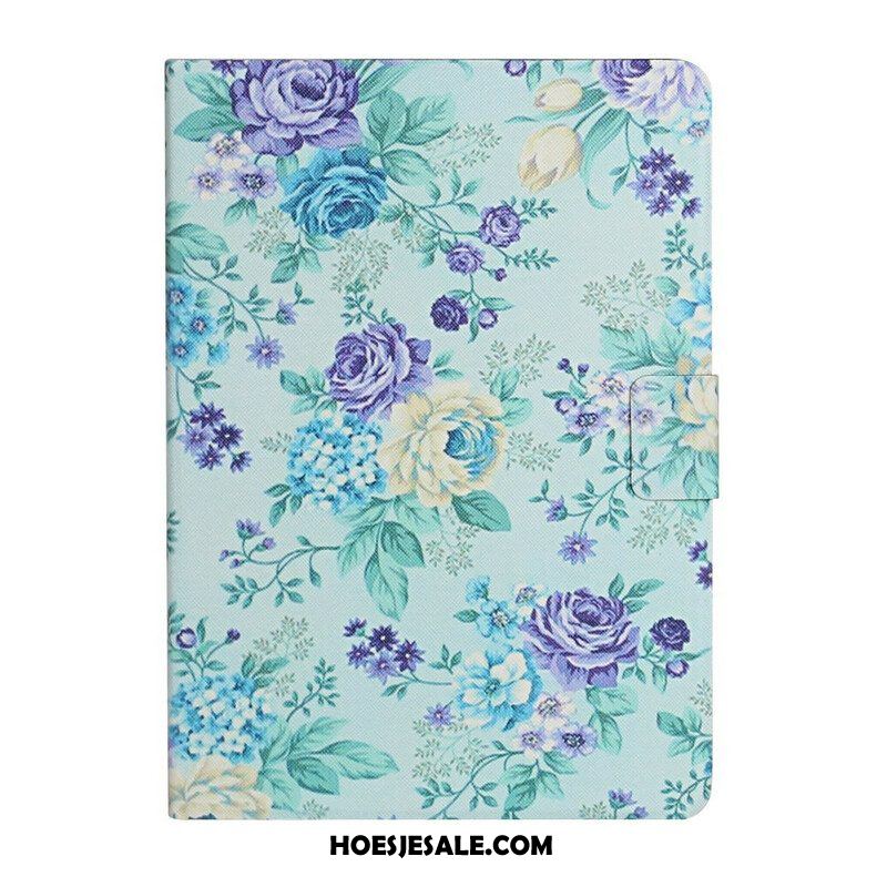 Leren Hoesje voor Samsung Galaxy Tab A7 Lite Bloemen Bloemen Bloemen