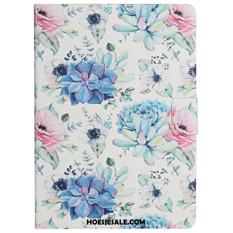 Leren Hoesje voor Samsung Galaxy Tab A8 (2021) Bloemen Bloemen Bloemen