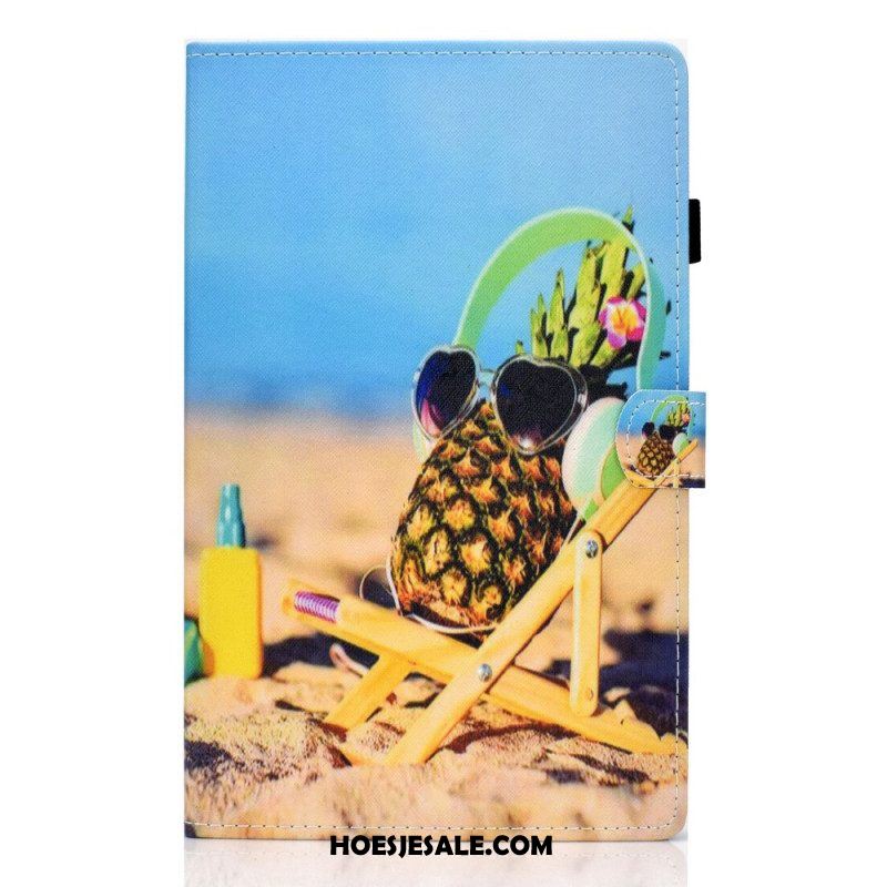 Leren Hoesje voor Samsung Galaxy Tab A8 (2021) Leuk Strand